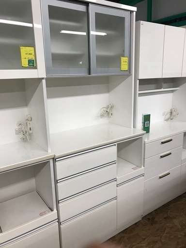 ジャングルジャングル貝塚店　ニトリ　レンジボード　食器棚　ホワイト　貝塚市　二色浜　リサイクルショップ