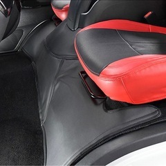 200系 ハイエース S-GL 標準 フロント & リア デッキ カバー セット 2P ブラック レザー の画像