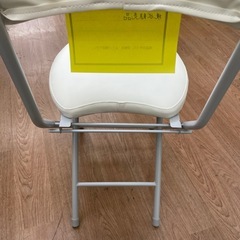 ☆ドリーム荒牧店☆ジモティー割引有☆【クリーニング済み】ニトリ 折りたたみチェア バーミーズ WH　の画像