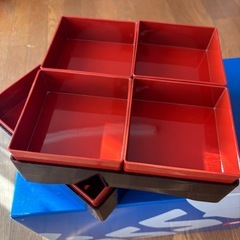 漆器 重箱 金箔模様の画像