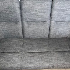 ニトリ ファブリック ハイバックソファー 3人掛け コウテイ3 布地 カラー:グレー系  幅1730 NITORI 中古品 ③の画像