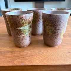 陶器　ビアタンブラー　5個セットの画像