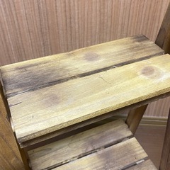 ナチュラルキッチン　木製ラック茶の画像