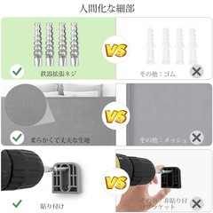 新品　ベビーゲート ロール式 引き込み式 ペットゲート 巻き取り式 フェンス グレーの画像