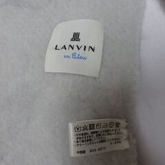 ( E-50 )LANVIN en Bleu ランバンオンブルー マフラー フリンジ グレー ふわふわ 中古の画像