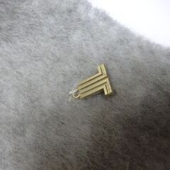 ( E-50 )LANVIN en Bleu ランバンオンブルー マフラー フリンジ グレー ふわふわ 中古の画像