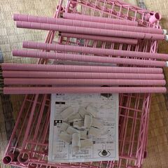 アイリスオーヤマ　カラーメタルラック4段　取扱説明書あり　中古の画像