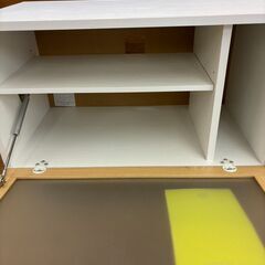 TV台 ホワイト/ナチュラル 幅120cm×奥行37cm×高さ43cm 【ジャングルジャングル岩出店】【B287】和歌山 岩出市 紀の川市 海南市の画像