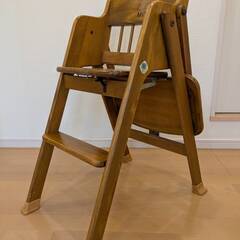ベビーチェア　木製　テーブル付　ミッフィーの画像
