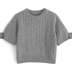 GRL ケーブル編み半袖ニットトップス【gn135】 Fの画像