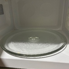 YAMAZEN 電子レンジ ホワイト ガラス丸テーブル  程度良いですの画像