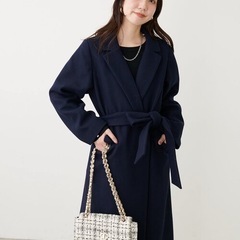 【美品】ナチュラルクチュール ネイビー コートの画像