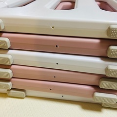 ベビーサークル 14枚　扉付き　ピンクの画像
