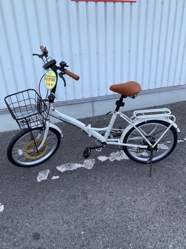 【トレファク松原店】グレージュの折りたたみ自転車のご紹介です。