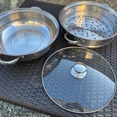 新品未使用の蒸し器お鍋の画像