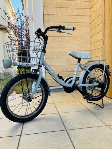 美品　bikke 16インチ ブルーグレー　子供用自転車 補助輪付き 美品 bikke 16インチ ブルーグレー 子供用自転車 補助輪付き ビッケm