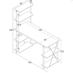 【差し上げ差し上げます！】PCデスク 2台セット（組立済み）の画像