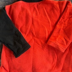 【ご成約済み】【美品】ミキハウス　ベビー服　長袖トップス(赤&黒)90cm 🎄X’masデザインの画像