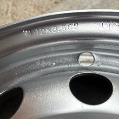 １２インチ　鉄ホイール　４本　塗装品の画像