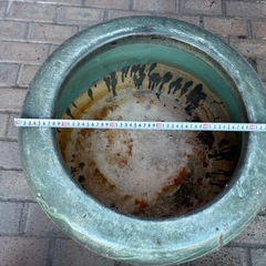 【火鉢セット】味わい深い陶器4点まとめ売り（めだか鉢、金魚鉢）の画像