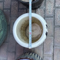 【火鉢セット】味わい深い陶器4点まとめ売り（めだか鉢、金魚鉢）の画像