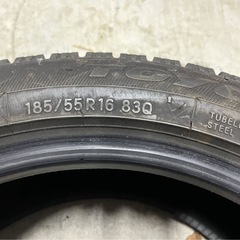 冬4本 185/55R16 83Q トーヨーTOYO ガリットGIZ 倉庫保管 ゴム質良 ミゾ多バリ溝 フィット ヤリス スイフト の画像