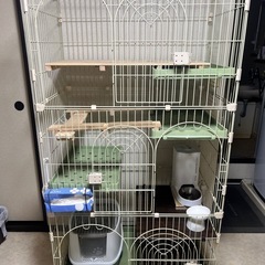 猫 キャットケージ 3段 猫用ゲージ  キャットハウス  大型 おしゃれの画像