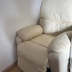 電動　本革　1人　リクライニング　ソファーの画像