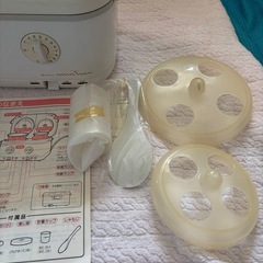 日立　ツインメニューホワイト炊飯器 内釜2つの画像