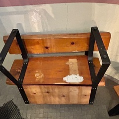 木製 ベンチ 6脚の画像