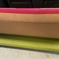 ※　ソファベッド パッチワーク柄　リクライニング（約）幅175cmの画像