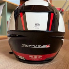 【美品】AEROBLADE-6 DYNA OGK KABUTO カブト フルフェイスヘルメット 白 赤 青の画像