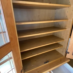 【お話し中】サンウッディ　カントリー風　食器棚　幅82cm　奥行き48cm　高さ184cmの画像