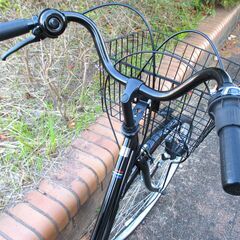 中古自転車 SLICK ママチャリ 自転車 6段ギア 26インチ LEDライト ブラック 通勤 通学 近所のお出掛けなどにの画像