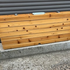 アウトドア テーブルチェアセット 木製の画像