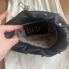 RED Valentino（レッドヴァレンティノ） ハートクリスタル付き ミニチェーンバッグ 定価10万円以上の画像