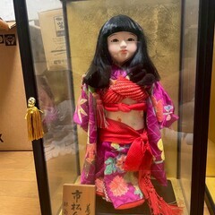 市松人形 2体セット 正絹 着せ替えの画像