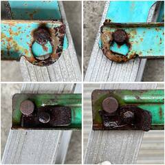 🔷🔶🔷wn1/14 脚立 4尺 5尺 2点セット アルミ 4段 5段 まとめて 梯子 ハシゴ はしご兼用 足場 高所作業 造園 電工 大工 ★直接引取限定◎🔷🔶🔷の画像