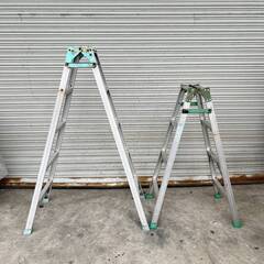 🔷🔶🔷wn1/14 脚立 4尺 5尺 2点セット アルミ 4段 5段 まとめて 梯子 ハシゴ はしご兼用 足場 高所作業 造園 電工 大工 ★直接引取限定◎🔷🔶🔷の画像