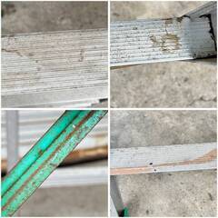 🔷🔶🔷wn1/14 脚立 4尺 5尺 2点セット アルミ 4段 5段 まとめて 梯子 ハシゴ はしご兼用 足場 高所作業 造園 電工 大工 ★直接引取限定◎🔷🔶🔷の画像