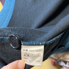 里麻　襟付きニットの画像