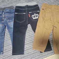 80cm 長ズボン　3枚セットの画像