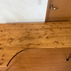 無垢材　L字デスク
の画像