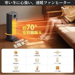 セラミックファンヒーター 1200Wの画像