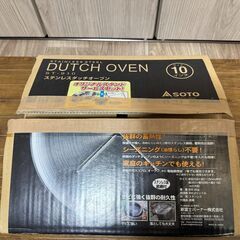 【未使用】ソト(SOTO) ステンレスダッチオーブン10インチセット(収納ケース・リッドリフター付き) の画像