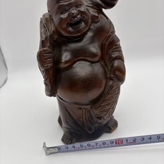 七福神 布袋様 木彫り 置物 起物 商売繁盛 布袋 インテリア 木製 木彫りの画像
