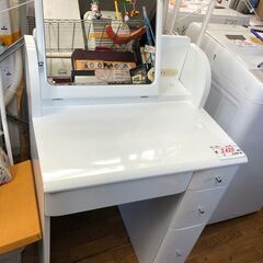 【リサイクルショップどりーむ鹿大前店】No.3417　ドレッサー　化粧台　ホワイト　小さめの画像