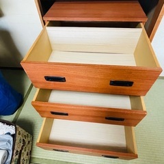 3段 洋服ダンス 仕切りあり 収納 キャビネットの画像