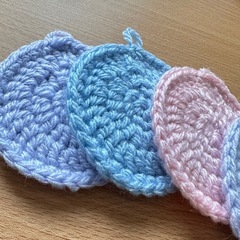 アクリルたわし ハンドメイド 4点セット コースターとしても♪の画像