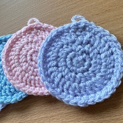 アクリルたわし ハンドメイド 4点セット コースターとしても♪の画像